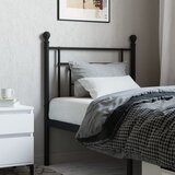 The Living Store Kovinsko posteljno vzglavje črno 75 cm - Vzglavje, (21660054) | Shoptok.si