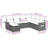  7-dijelni set vrtnih sofa sivi od poliratana | shoptok.hr
