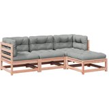 The Living Store Vrtna sedežna garnitura 4-delna z blazinami trden les douglas - Vrtna Sedežna Garnitura, (21446667) | Shoptok.si