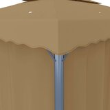  Sjenica sa zastorom 4 x 3 m smeđe-siva aluminijska Slike