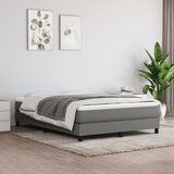 Maison Chic Box spring posteljni - Vzmetna postelja z vzmetnico temno siv 140x190 cm blago SL6352, (21902025) | Shoptok.si