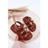 Boto Girls sandals with gold detail brown Lunessa | Shoptok.si