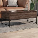  Stolić za kavu smeđa boja hrasta 100 x 50 x 40 cm drvo i metal | shoptok.hr