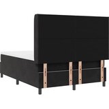  Krevet s opruga kutije s LED trakama Crna 140 x 190 cm Baršun | shoptok.hr