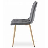  Stolica LIBRA - Tamno Sivi Baršun / Drvene Noge x 3 | shoptok.hr