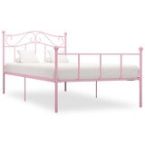 Maison Chic Posteljni okvir - Enojna postelja - Postelja za odrasle roza kovinski 90x200 cm-J8947, (21760750) | Shoptok.si