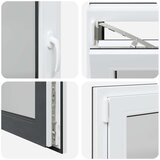  Okno za klet RISOR 90 x 70 cm PVC in steklo Antracit, (5000215192) | Shoptok.si