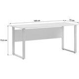 MID.YOU PISALNA MIZA kovina, leseni material antracit, barve aluminija | Shoptok.si