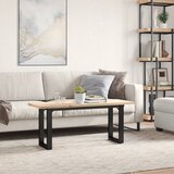  Stolić za kavu O-oblika 110x40x45,5 cm od borovine i čelik | shoptok.hr