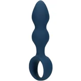 Loveline - analni dildo s prstenom - srednji (plavi)