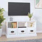 TV ormarić bijeli 100 x 35 x 50 cm od konstruiranog drva Cijene
