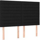  Box spring posteljni z vzmetnico črn 140x190 cm blago | Shoptok.si