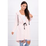 Kesi Coat with a longer back powder pink Cene