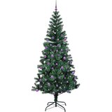 vidaXL Umjetna preddekorirana božićna jelka Zelena 240cm PVC in kovina | Shoptok.si