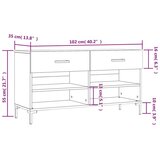 vidaXL Klupa za cipele boja hrasta 102 x 35 x 55 cm konstruirano drvo Cijene