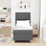  LED Box Spring Krevet Tamno siva 80 x 200 cm tkanina | shoptok.hr
