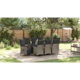  Vrtni set za objed 9 kom. Siva poliratan | shoptok.hr
