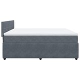  Krevet s oprugama i madracem tamnosivi 200x200 cm baršunasti | shoptok.hr
