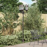 vidaXL Stup za vrtne lampe 3-lampe E27 Brončana 220 cm Aluminij | shoptok.hr