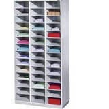 eurokraft pro Urejevalni regal, VxŠxG 1864 x 913 x 420 mm, 42 predelkov DIN A4, svetlo siv RAL 7035 | Shoptok.si