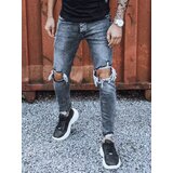 DStreet Spodnie męskie jeansowe ciemnoszare | Shoptok.si