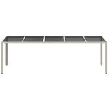  Vrtni stol bijeli 250x100x75 cm od poliratana i kaljenog stakla | shoptok.hr