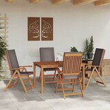  Vrtna stolica 4 pcs Smeđa i siva 57 x 71,5 x 104 cm | shoptok.hr