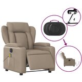  Električni masažni naslonjač od umjetne kože boja cappuccina | shoptok.hr