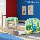  Otroška postelja ACMA z motivom, stranska sonoma + predal 180x80 cm 35 Helikopter | Shoptok.si