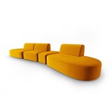 Milo Casa Gorčično rumena žametna sedežna garnitura desni kot 428 cm Paolo – | Shoptok.si