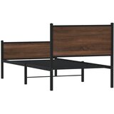  Metalni okvir kreveta bez madraca smeđi hrast 90x200 cm | shoptok.hr