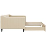  Dnevni krevet na razvlačenje krem 90 x 200 cm od tkanine | shoptok.hr