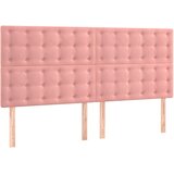  Uzglavlje roza 160x5x118/128 cm baršunasto | shoptok.hr