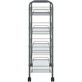 vidaXL Kuhinjska kolica s 4 razine siva 46 x 26 x 85 cm željezna | shoptok.hr