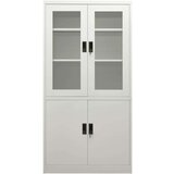  Uredski ormarić svjetlosivi 90 x 40 x 180 cm čelični | shoptok.hr