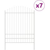  Vrtna Ograda 7 pcs Bijelo 170 x 225 cm Čelik s prahom premazan | shoptok.hr