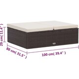  Vrtna sedežna garnitura z blazinami 2-delna poli ratan rjava, (20680888) | Shoptok.si