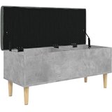  Klupa za pohranu boja betona 102x42x46 cm konstruirano drvo | shoptok.hr