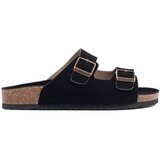GOODIN Women's leather flip-flops black Cijene