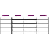  Rešetka za prozor 175 x 60 cm Čelik s prahom premazan Crna | shoptok.hr