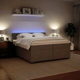  s oprugama i madracem svjetlosivi 200x200 cm baršunasti | shoptok.hr