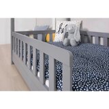 MID.YOU POSTELJA V OBLIKI HIŠE x , les svetlo siva | Shoptok.si