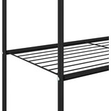  Stalak za odjeću s policom s kotačem Crna 80 x 53 x 156 cm | shoptok.hr