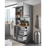 MID.YOU BIFE OMARA siva, barve hrasta | Shoptok.si