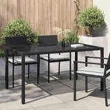  Stol za vrt Crna 150 x 90 x 75 cm poliratan | shoptok.hr