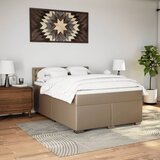  s oprugama i madrac cappuccino 160x200cm od umjetne kože | shoptok.hr