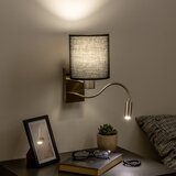  Brilagi - LED zidna lampa NUBILA 1xE27/25W/230V + LED/3W hrom/crna | Eponuda.com