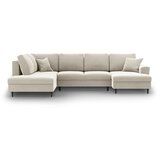 Cosmopolitan Design Bež baršunasti sklopiva/s prostorom za odlaganje kutna garnitura (s lijevim kutom/u obliku slova "U") Kyoto – Cosmopolitan Design Bež baršunasti sklopiva/s prostorom za odlaganje kutna garnitura (s lijevim kutom/u obliku slova "U") Kyoto – Slike