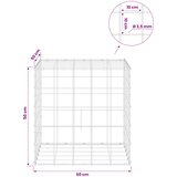 Gabion s žicom debljine 3,5 mm i mrežom 10x10 cm 50x50x50 cm | shoptok.hr