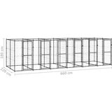 vidaXL vanjski kavez za pse čelični 14,52 m² | shoptok.hr